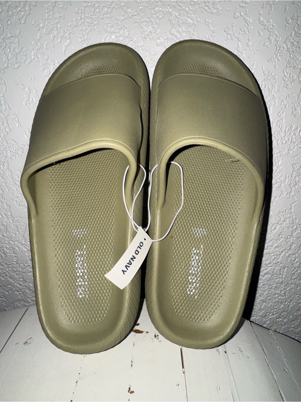 Old Navy Olive Green Slide Slippers